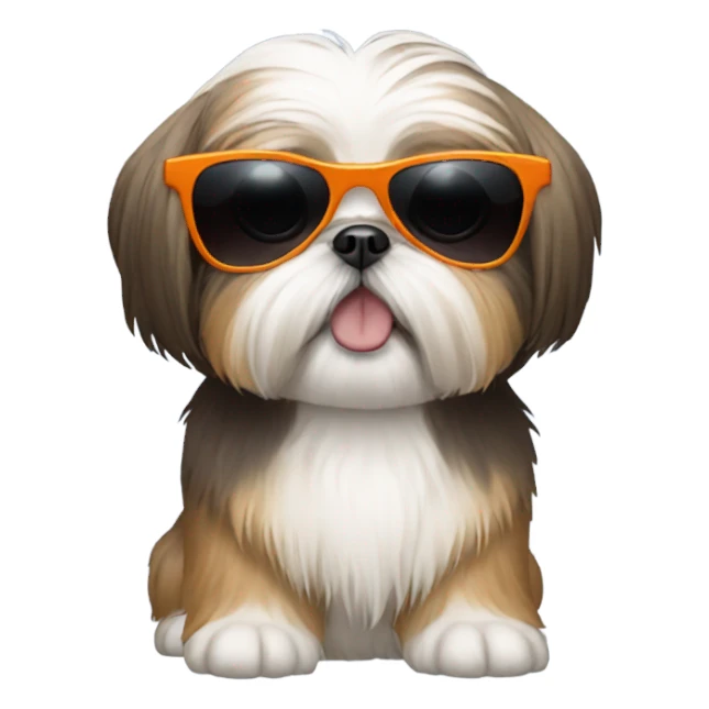 Shih tzu with sunglasses sticker