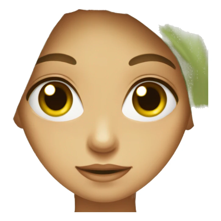 fille yeux vert et cheveux marrons sticker