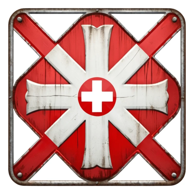 Знак поворота дорожный перекрещенный красным крестом sticker