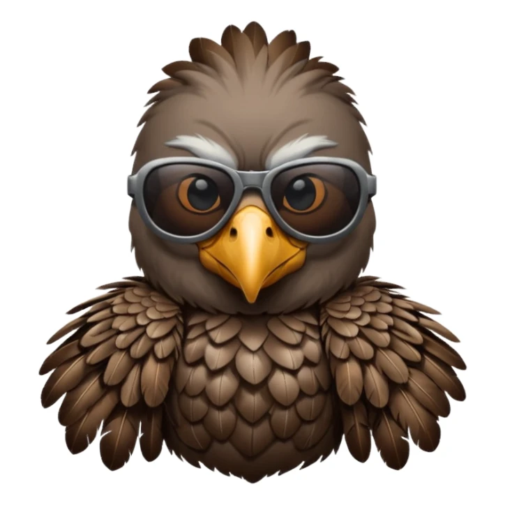 vulture wearing reflective sunglasses sticker