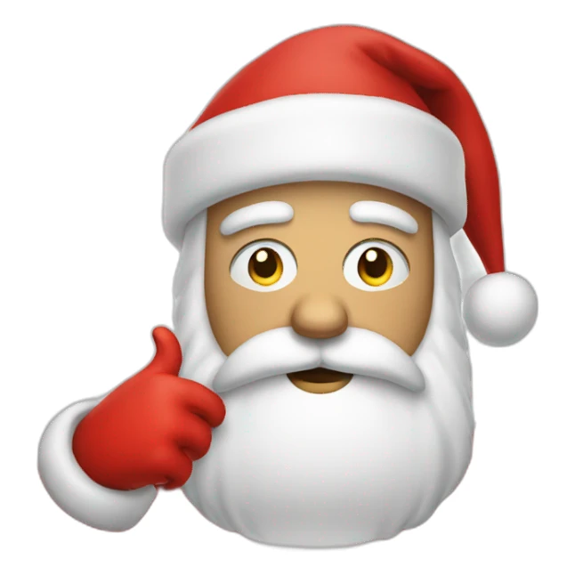 sad santa doing a big thumbs down sticker