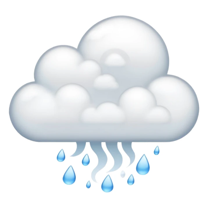 delicate floating steam cloud semi-transparent sticker