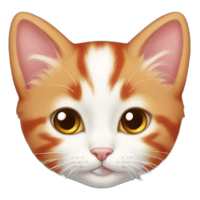 red kitten with a white bow sticker