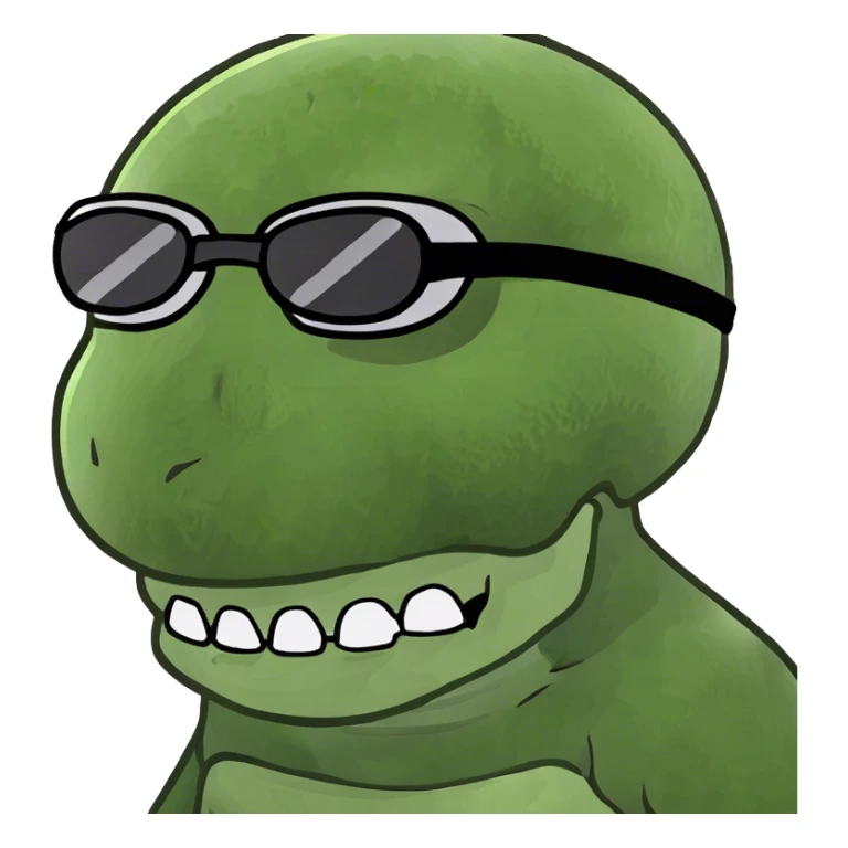 The skull is swimming sticker