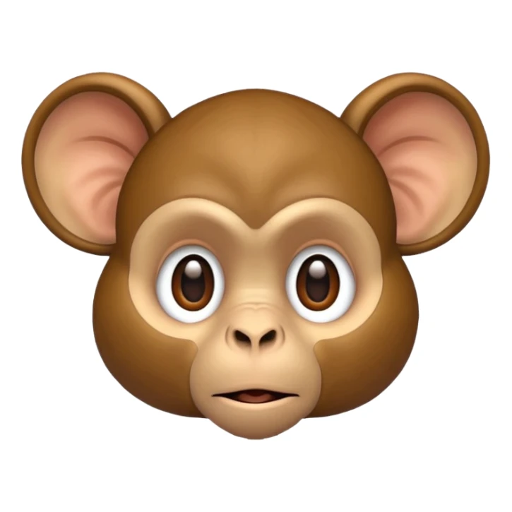 Monkey head with very very big ears sticker