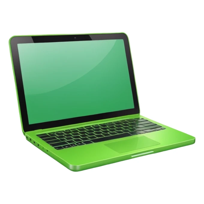 bright green laptop sticker