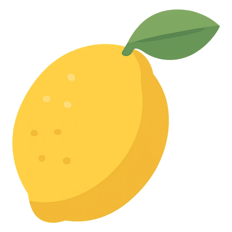 flat design style lemon sticker