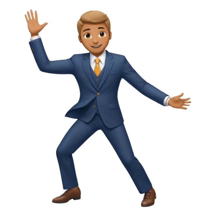 Man doing the metro man dance sticker