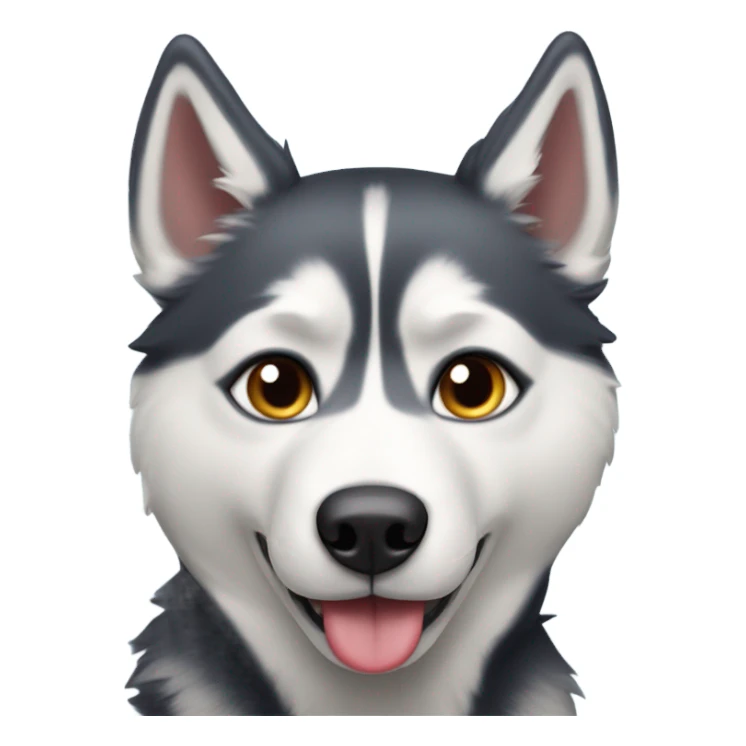 Husky with heart sticker