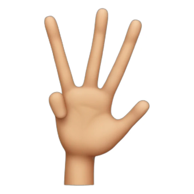 Very long fingers sticker
