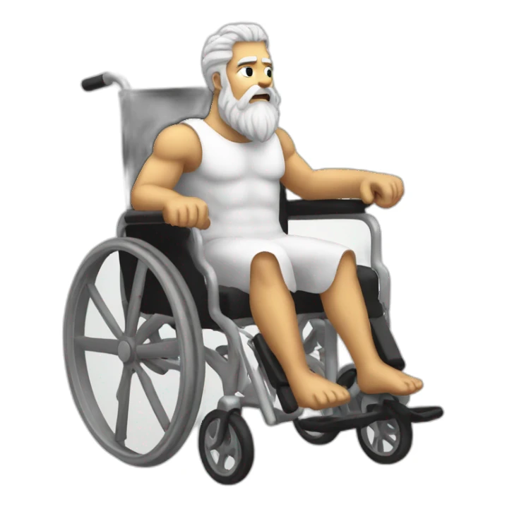 zeus in a wheelchair sticker