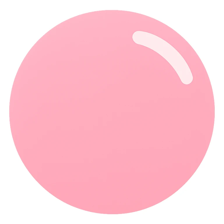 glossy pink circle, shiny effect, no text sticker