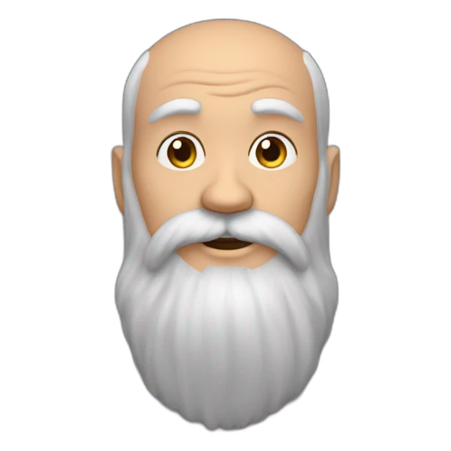 chauve barbu roux sticker