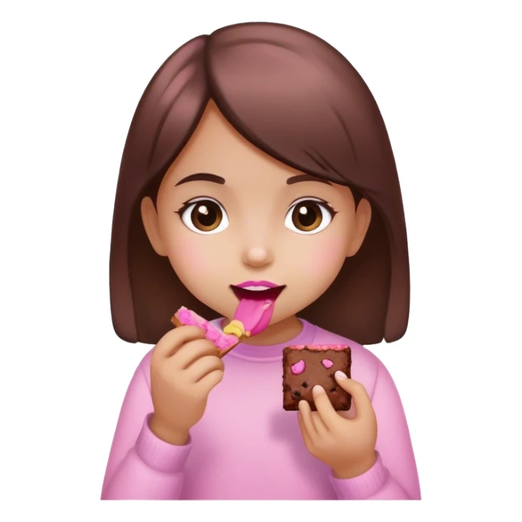 small brownies lover pink sticker