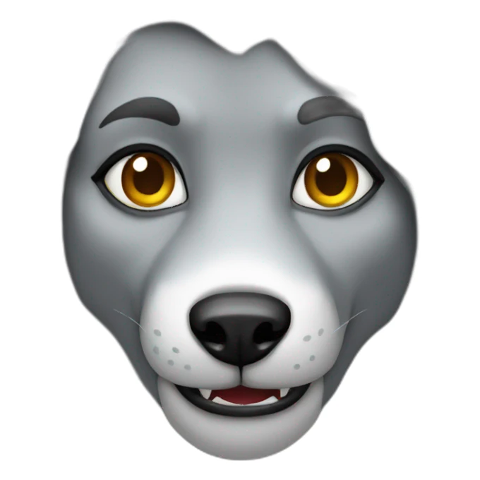 Female grey werewolf sticker