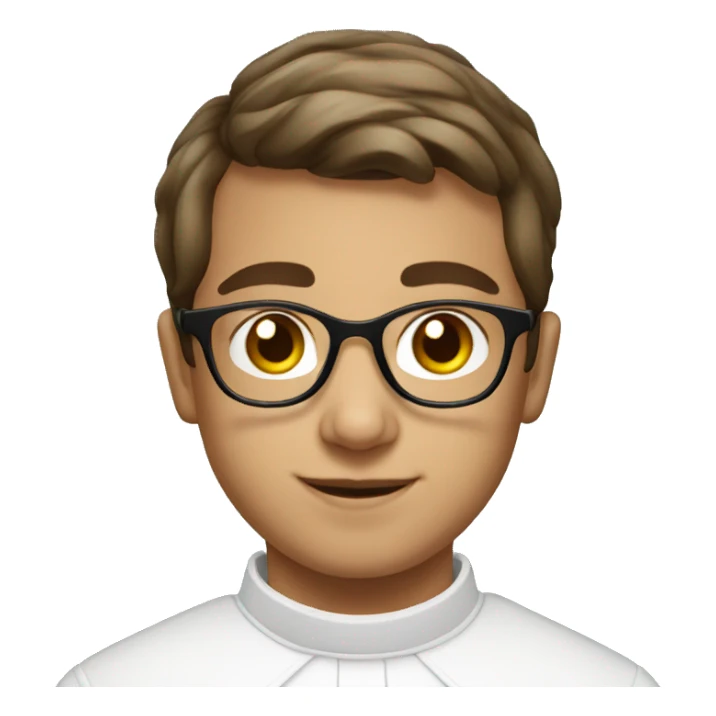young catholic priest with glasses sticker