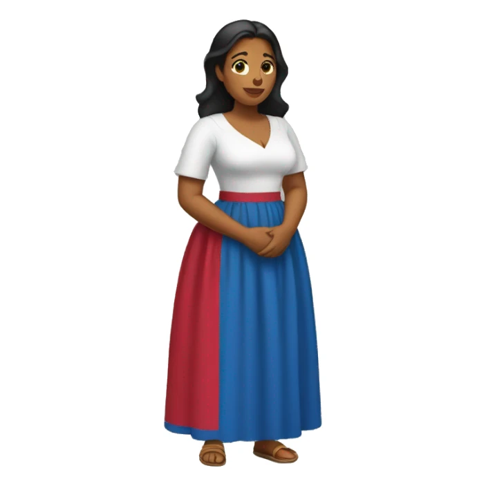 Standing dominican woman  sticker
