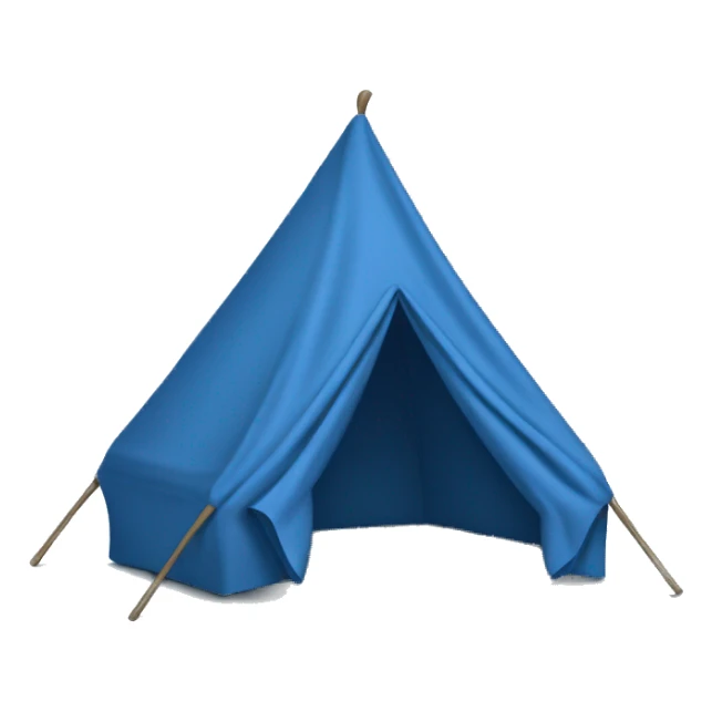 blue tent cloth folded in square sticker