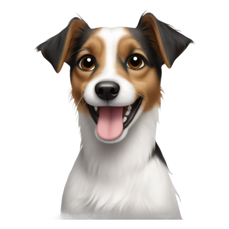 Cute long haired jack russel  sticker