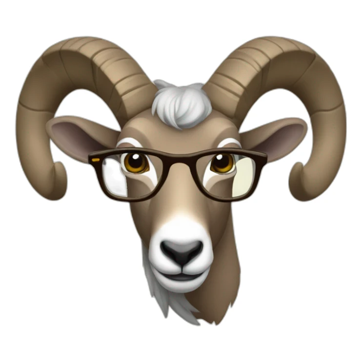 Bighorn with eyeglasses sticker