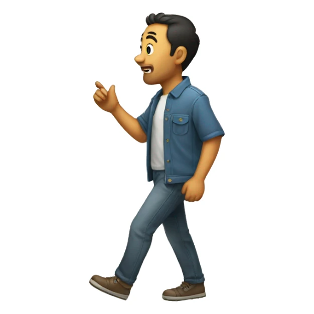 Whistling and walking away sticker