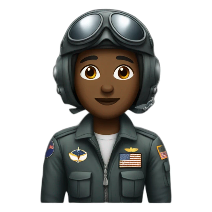 black fighter pilot sticker