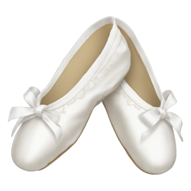 Crossed white ballet slippers with beautiful strap design sticker