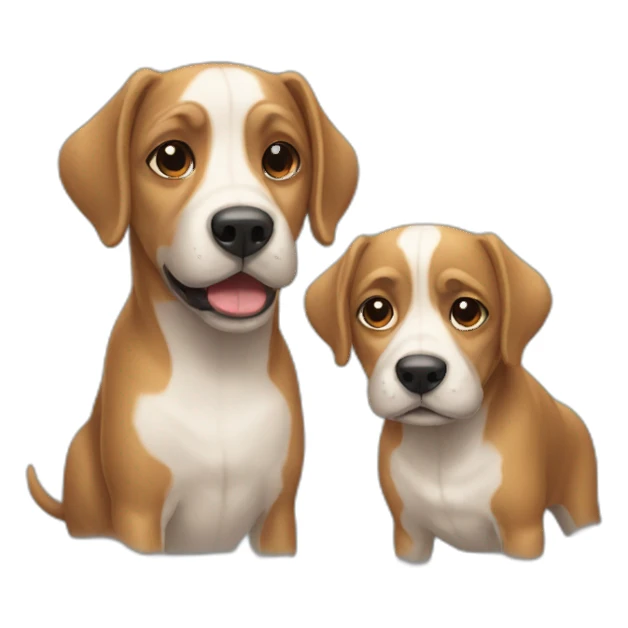 Deux chiens sticker