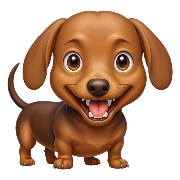 Create an angry dachshund sticker