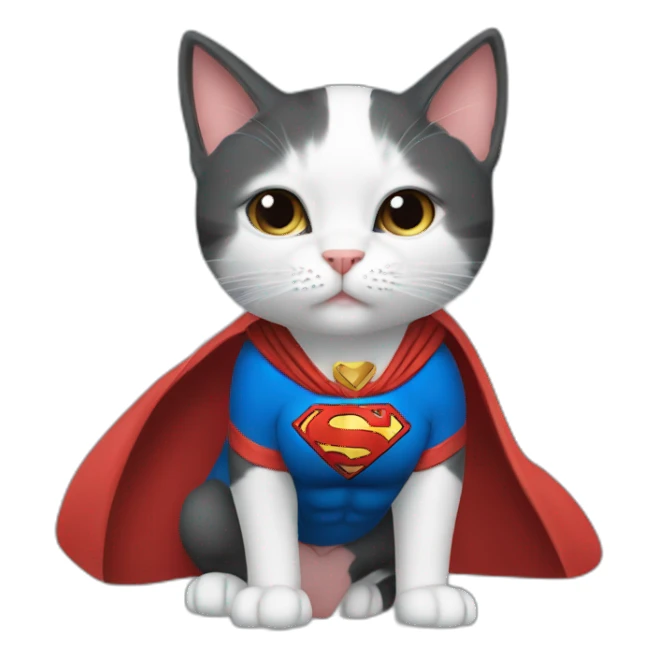 ￼ Superman cat  sticker