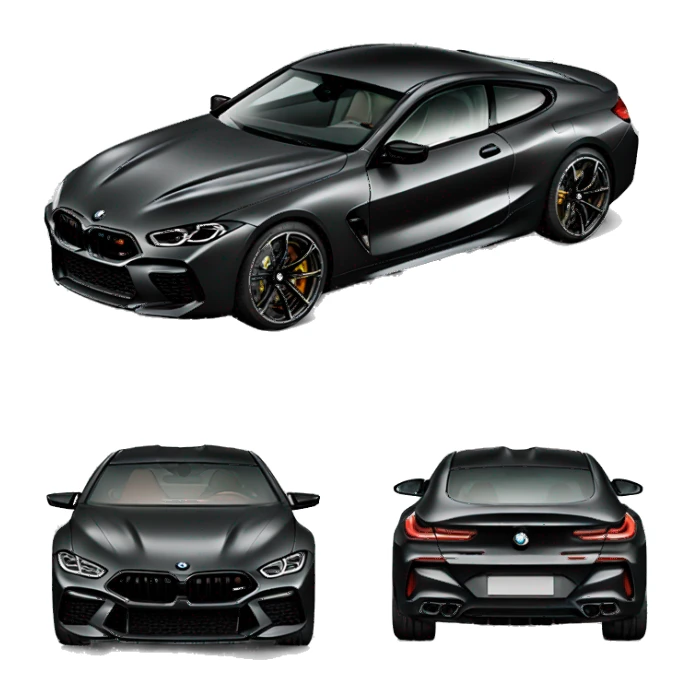 bmw m8 car black colored sticker