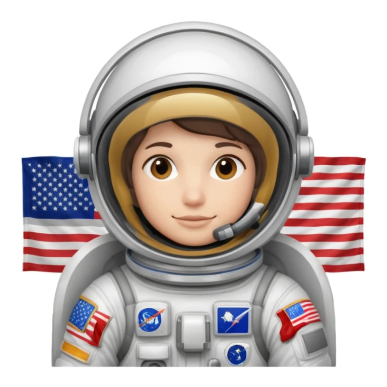 astronaut us flag sticker