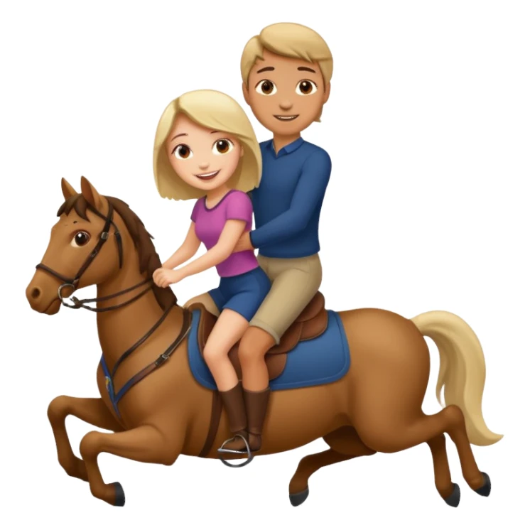 Girl riding a man sticker