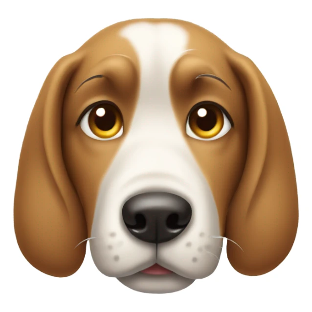 dog looking to the side sticker