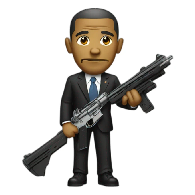obama with a gun sticker