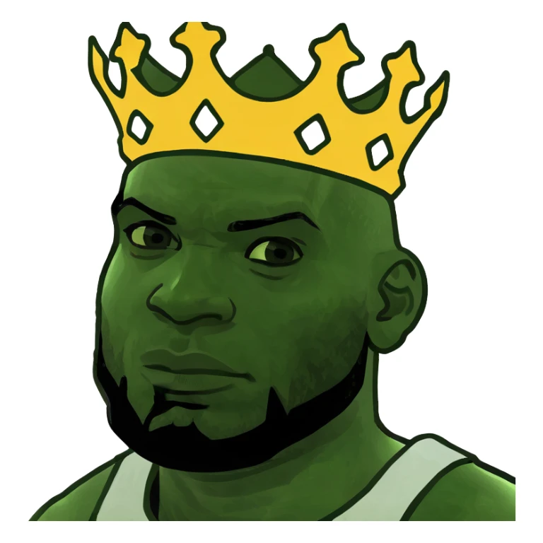 LeBron James with crown sticker