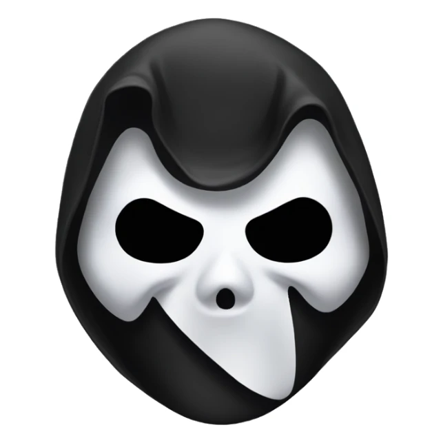 Ghostface mask from scream movie sticker