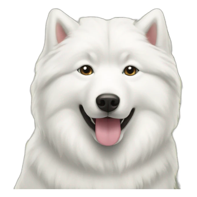 Samoyed with money sticker