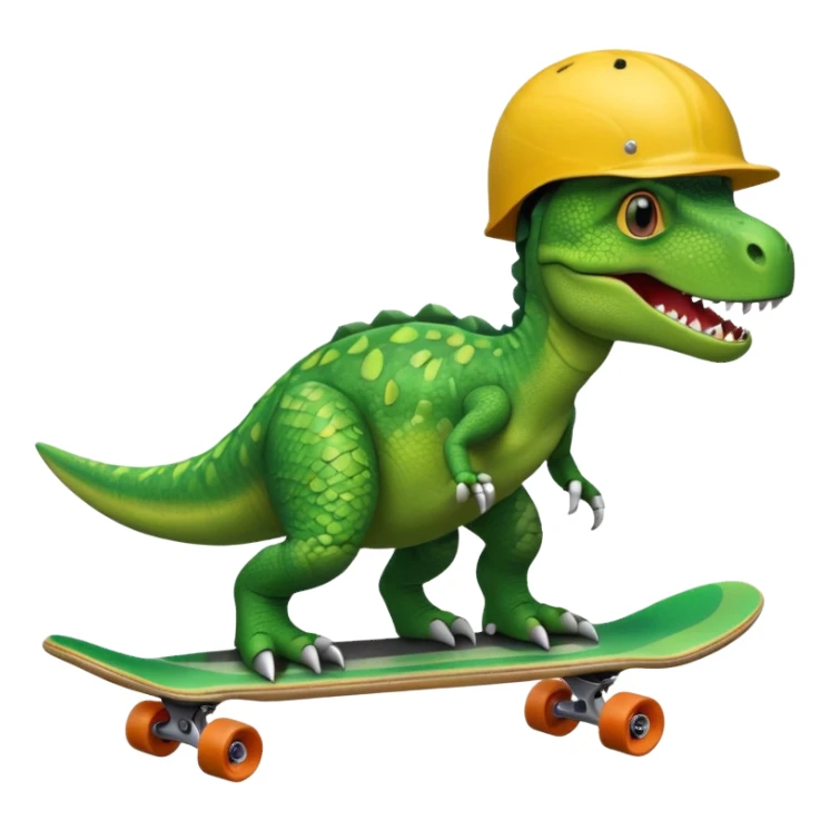 Dinosaur on a skateboard sticker