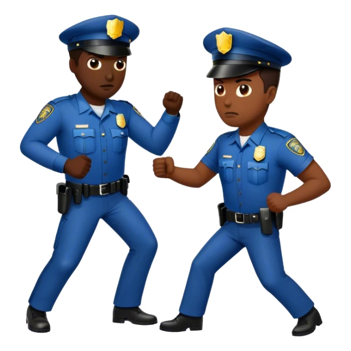 a citizen fighting a police officer sticker