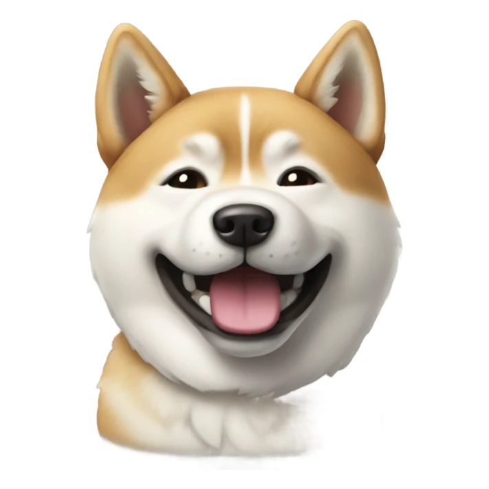 Akita inu smiling  sticker