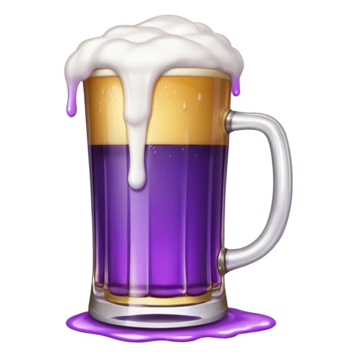 beer white and purple sticker