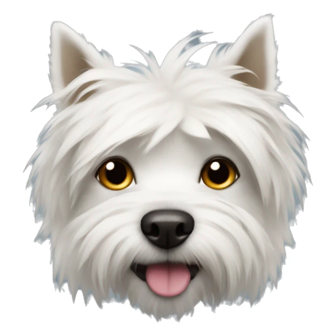 scruffy white dog sticker