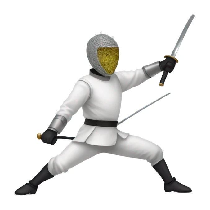 Fencing with a saber sticker