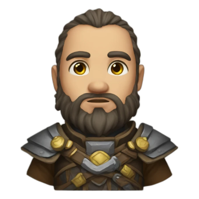 Young Hill dwarf cleric faction agent sticker