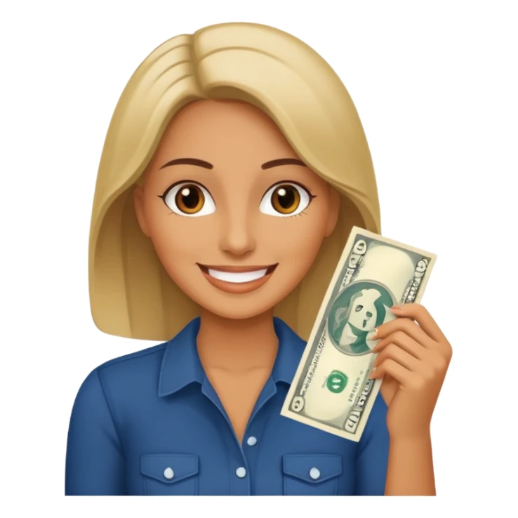 Woman On A dolar sticker