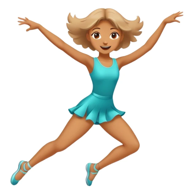 girl dancing energetically sticker
