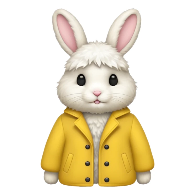 RABBIT IN YELLOW sticker