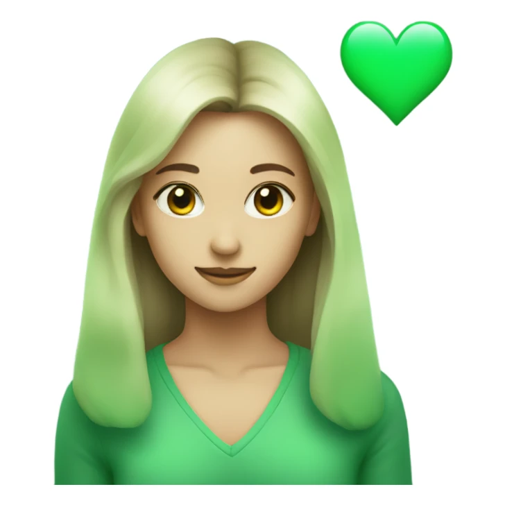 Ombré green heart sticker