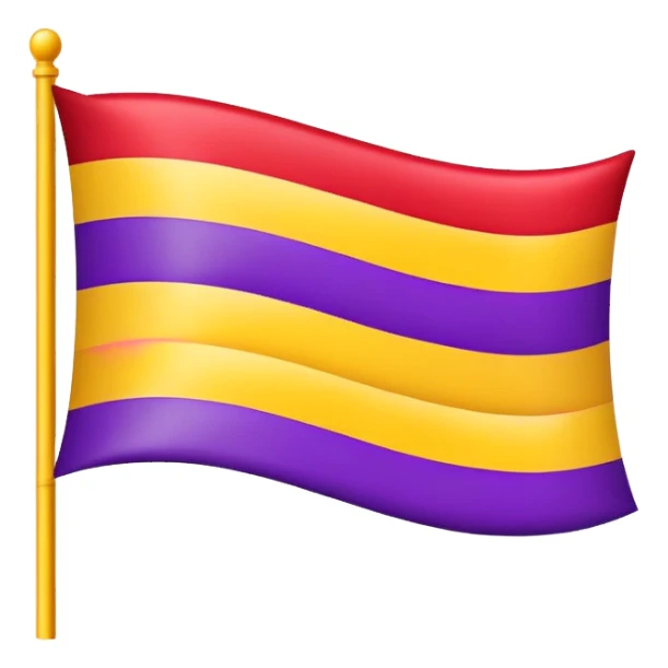 flag with three horizontal stripes - red, yellow, and purple sticker